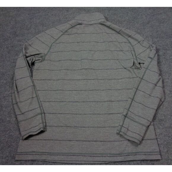 Lululemon Surge Warm Half Zip Pullover Shirt Mens L Gray Striped Long Sleeve - Picture 6 of 11